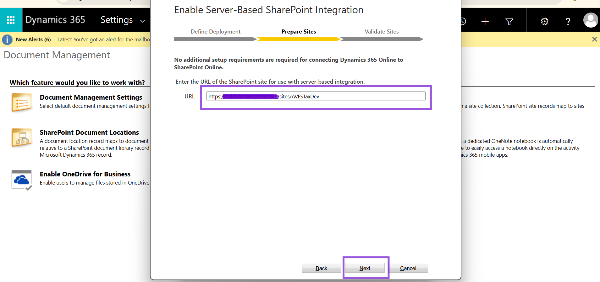 SharePoint Site URL SharePoint Site URL